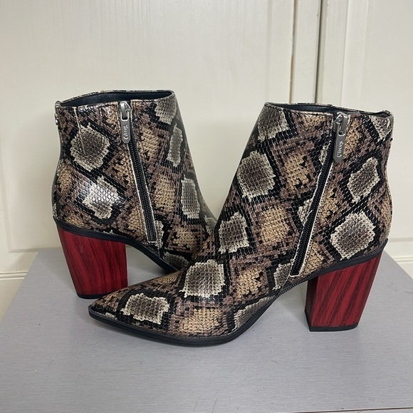 Circus by Sam Edelman Booties Cornell Snakeskin Print Boots Womens Size 6.5 - Picture 5 of 9